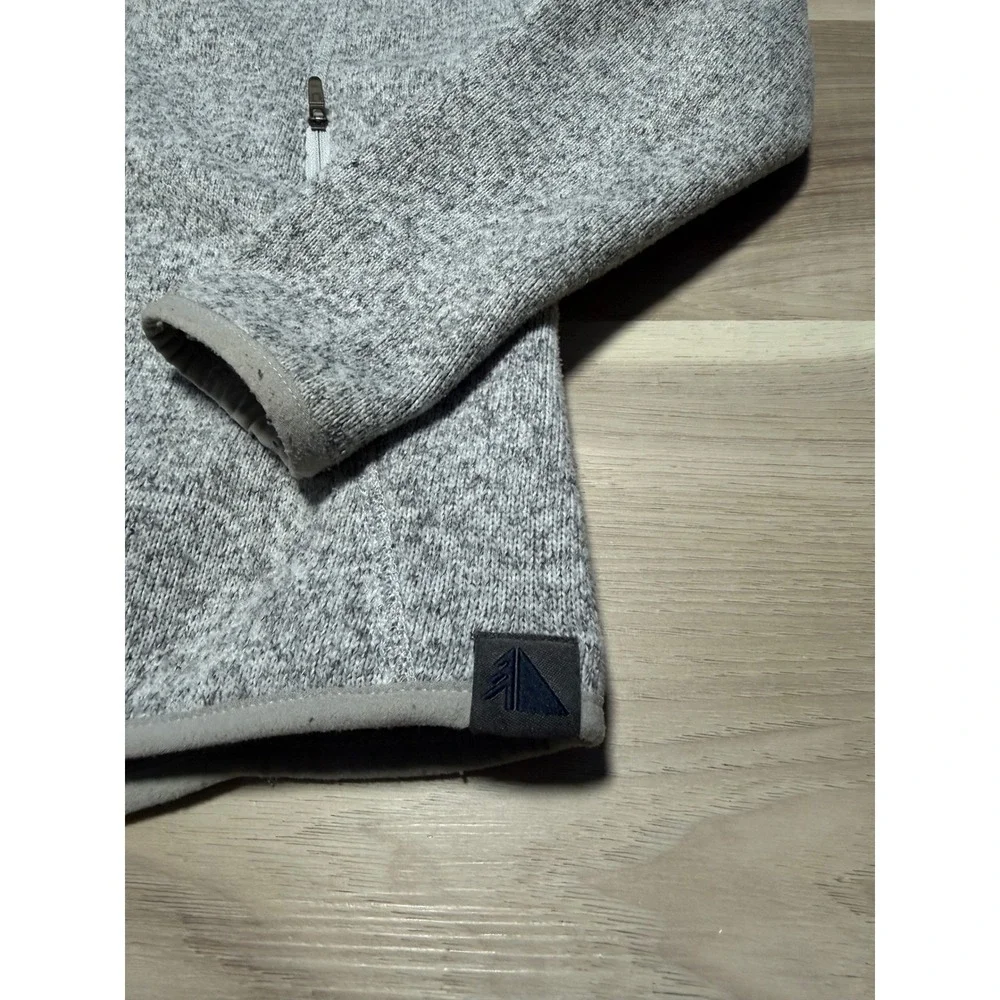 LL Bean Sweater Fleece Jacket Womens XXS Gray Full Zip Mock Neck 279684 Outdoor - Picture 4 of 9